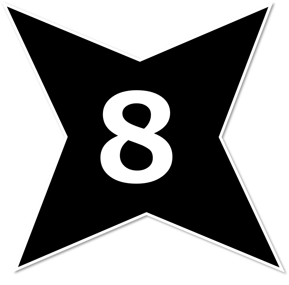 Small Number 8 - Black